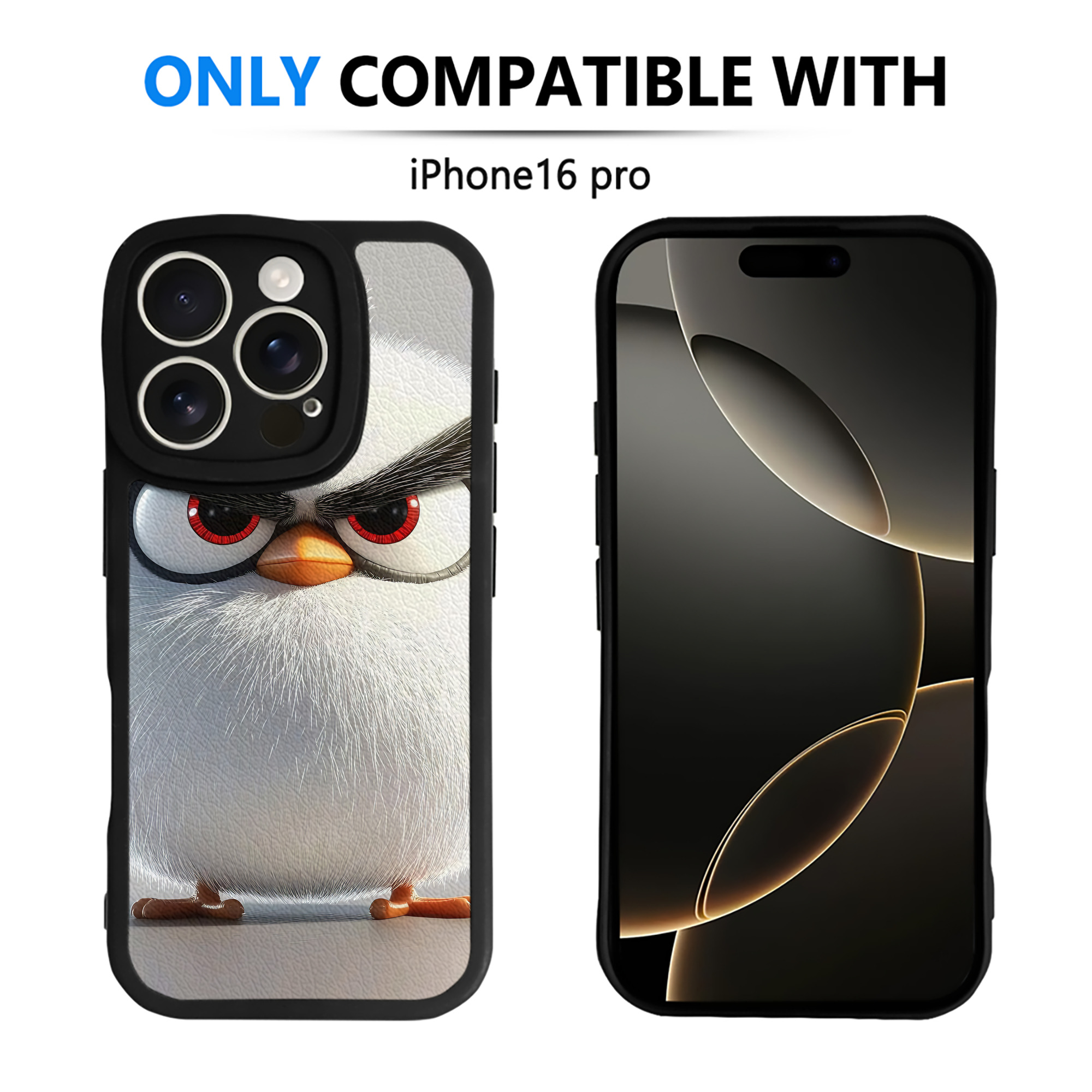 （画像用） Angry Birds アングリーバード 【iPhone 16シリーズ対応】シリコンスマホケース（レザー調） 材質：シリコン